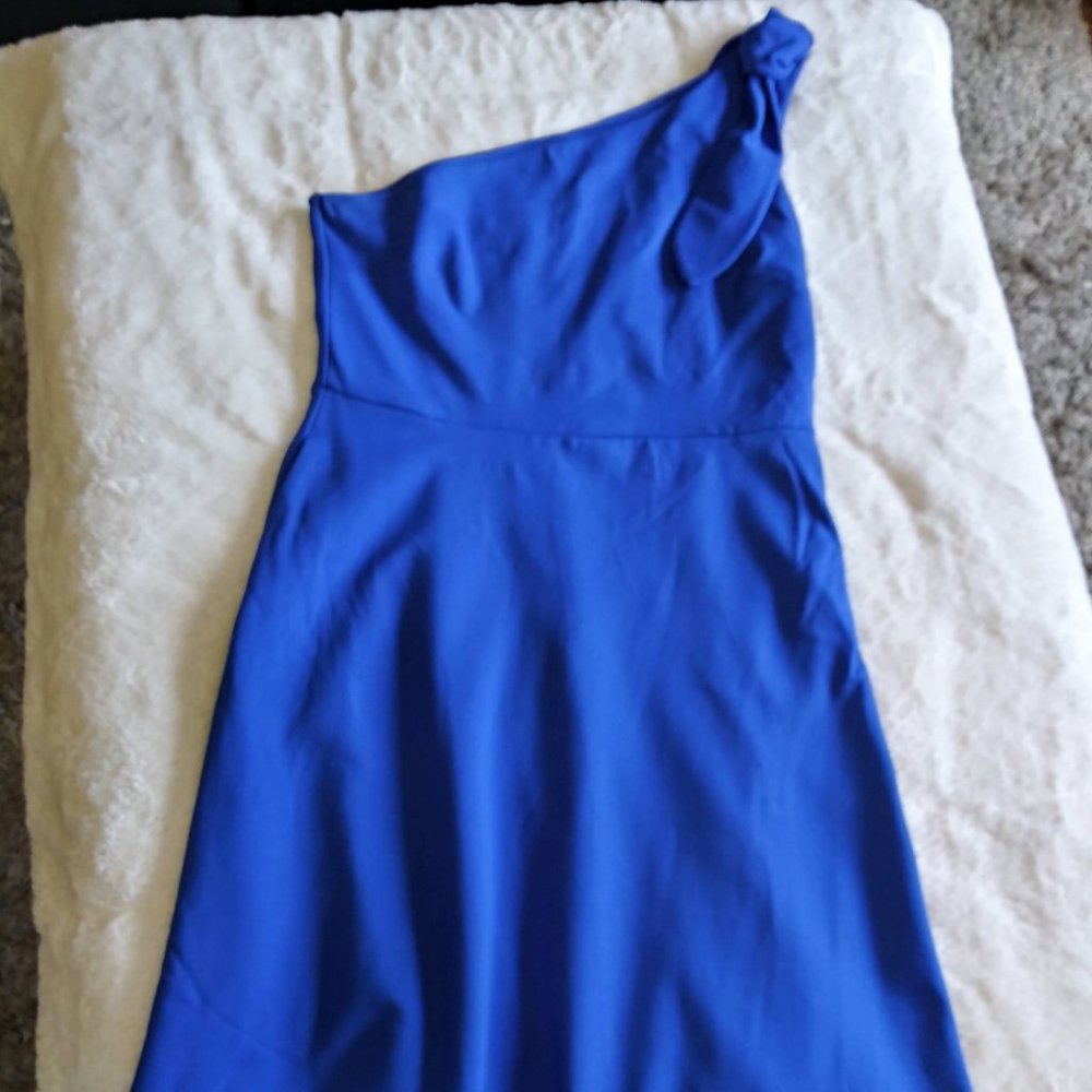 Banana Republic One-Shoulder Fit & Flare Dress Sz6